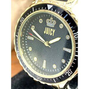 Juicy By Juicy Couture Women's Watch JC/5022 Quartz Black Gold Tone Stee…